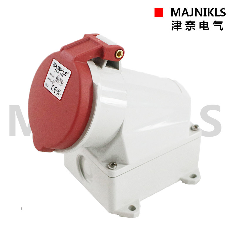 Shanghai Jinnai MAJNIKLSTYP:111 outdoor waterproof and dustproof IP44 surface mounted socket 5 holes 16A-6h