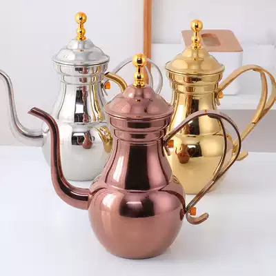 Stainless steel gold bottle teapot Retro teapot Kettle Jug with filter Restaurant Dining room Hotel Teapot