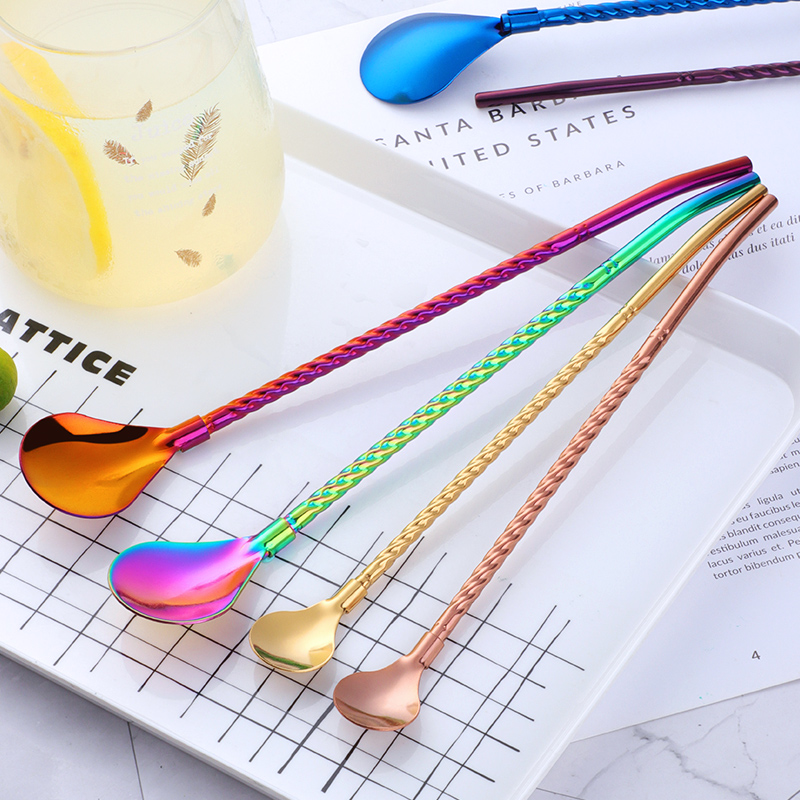 ins nets red 304 stainless steel straws creative eco-friendly recyclable colorful straws outdoor portable straws