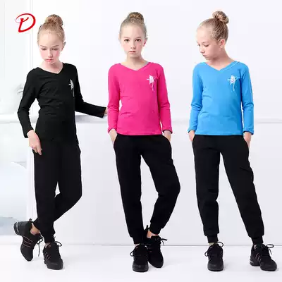 Children's dance suits Chinese dance girls autumn and winter two-piece gymnastics uniforms Latin dance costumes dancing clothes