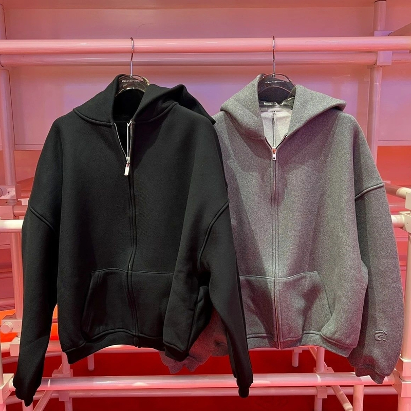 【Versatile for Commuting】Bai Jingting's Same Style 25Fw Basic Loose-Fit Casual Hoodie Jacket Sweatshirt Coat