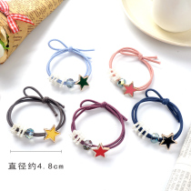 Leather band female tie head Korean girl Hairband fresh and simple headwear tie hair does not hurt hair high bullet durable hair rope Oak