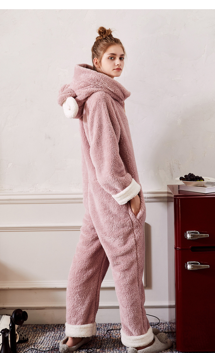 Yso Siamese đồ ngủ phụ nữ mùa thu và mùa đông san hô nhung nhung đồ ngủ phụ nữ mùa đông flannel ấm áp dễ thương dịch vụ nhà đồ ngủ phụ nữ - Giống cái đồ mặc ở nhà