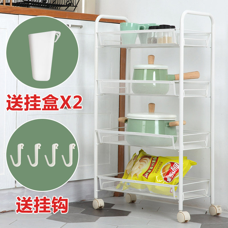 Kitchen rack trolley floor multi-layer movable bedroom rack with wheels dormitory sundries storage rack