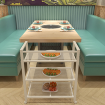 Vegetable Shelf Multilayer Fire Pot Shop Special Kitchen Relax Vegetable Pint Shelf Hotel Commercial Pendulum Vegetable Dish Iron Art Disposal Shelf