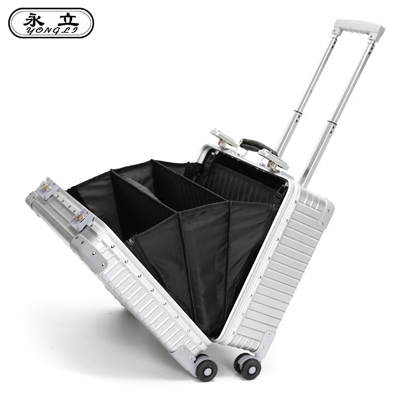 Yongli business suitcase trolley case universal wheel password suitcase small 18 inch 16 inch box boarding case aluminum frame