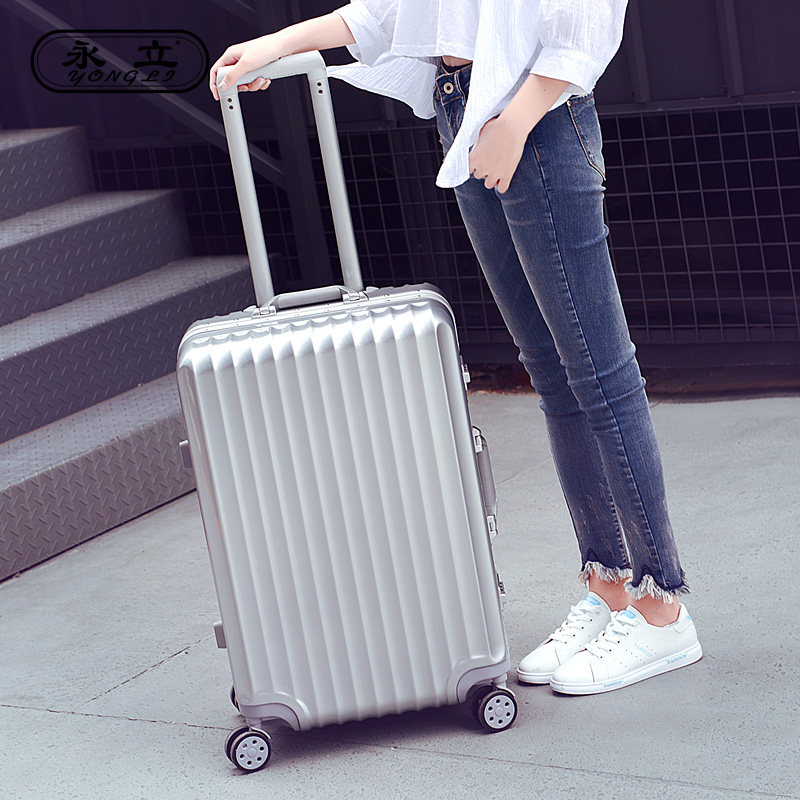 Perpetual Aluminum Frame Suitcase Man Universal Wheel Password Box Hard Case Lalever Box Luggage Suitcase 20 20 24 28 28
