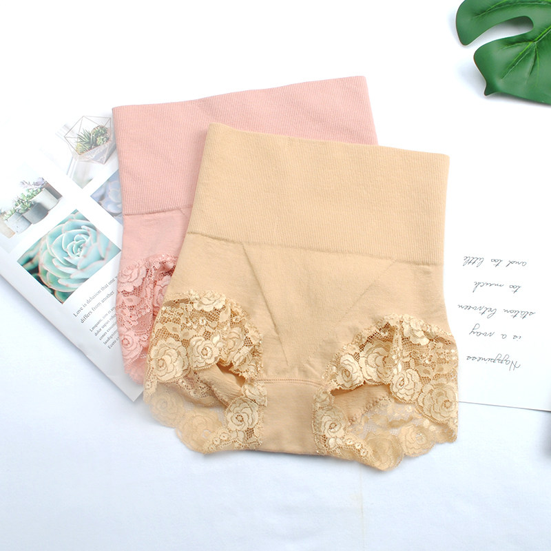 Full 2 bar ~ pure cotton high waist bunches underpants woman postnatal plastic body warm up glutes with large size and large size triangular trouser head