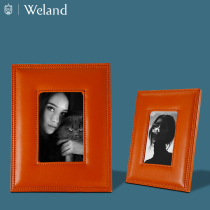 WELAND promotion super soft leather retro Nordic creative photo frame set-up frame modern European American ornaments