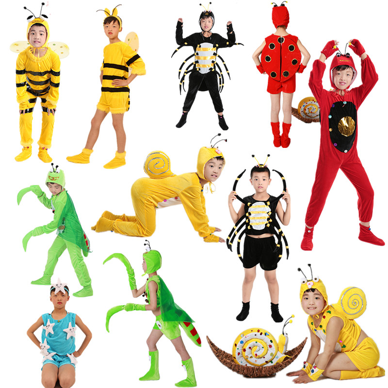 Купить Детский костюм Дети животных костюмы маленький зеленый червь ...