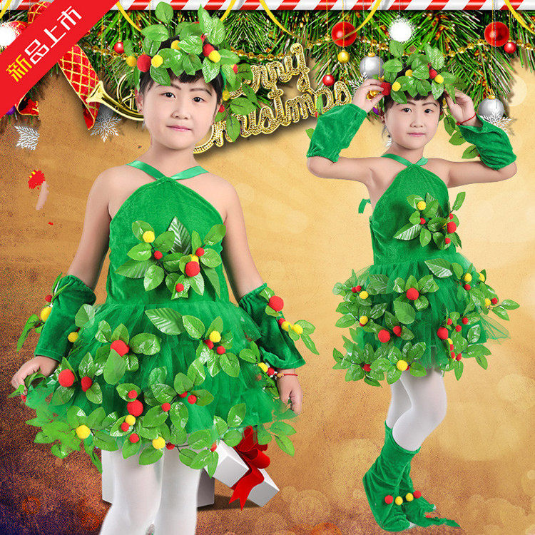 Trang phục Halloween Hoa hướng dương Cỏ hoa anh đào Cây táo Giáng sinh Trang phục biểu diễn Giáng sinh Trang phục Giáng sinh đồ trẻ em