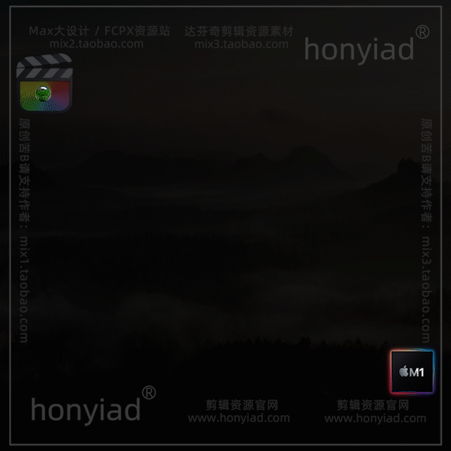 FCPX10.4中式婚礼古风字幕快剪模板高端文字排版纪实标题插件支持M系列与int芯片插图13