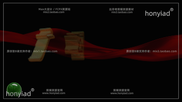 FCPX立体字幕插件绸带效果大气片头片尾三维原创3D视频标题支持M3插图4
