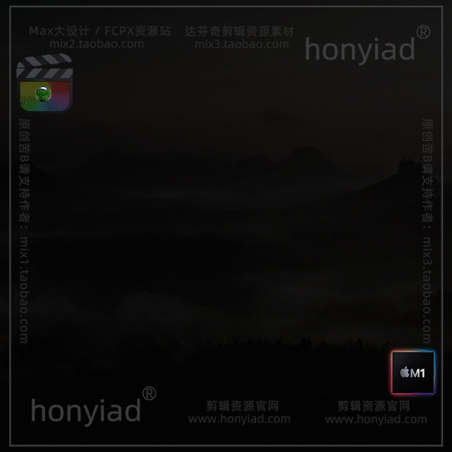 FCPX10.4中式婚礼古风字幕快剪模板高端文字排版纪实标题插件支持M系列与int芯片插图6