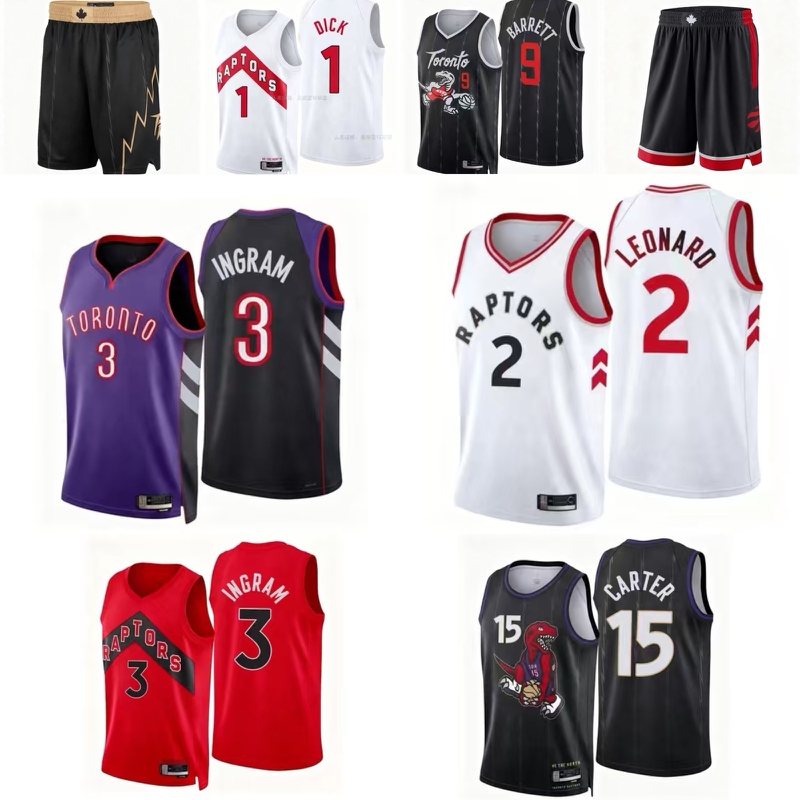 Raptors Basketball Jersey No. 3 Ingram, No. 9 Barrett, No. 4 Barnes, No. 15 Carter Jersey Fan Version Shorts Raptors Basketball Jersey No. 3 Ingram, No. 9 Barrett, No. 4 Barnes, No. 15 Carter Jersey Fan Version Shorts