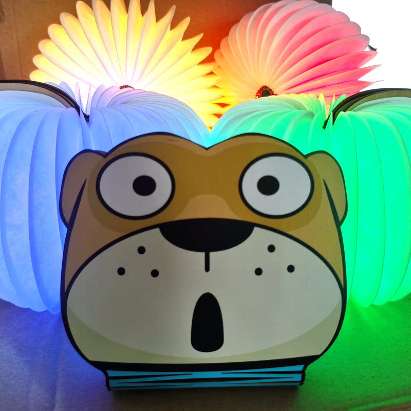 Creative cartoon booklights portable turnover baby bedroom charging network red nightlight birthday gift lovely romance