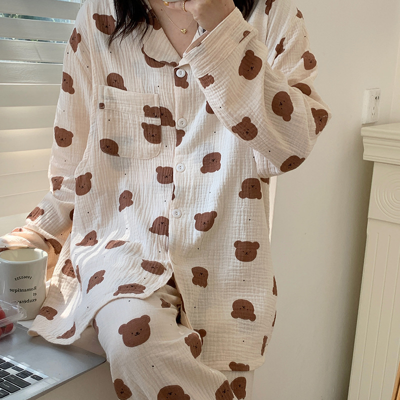 Pregnant Woman Sleepwear Woman Spring Summer Pure Cotton Cotton Cloth Lunar Subsuit Summer Thin postpartum May 4 Maternity Lactation Two sets