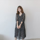 Nuochu maternity wear summer style 2024 new maternity dress slimming floral temperament large size loose chiffon long skirt