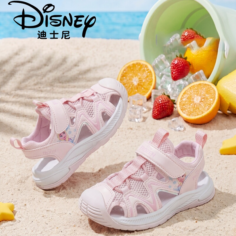Disney Elsa Princess Girls' Closed-Toe Sandals 2026 Summer Hollow-Out Children's Versatile Sports Beach Sandals Disney Elsa Princess Girls' Closed-Toe Sandals 2026 Summer Hollow-Out Children's Versatile Sports Beach Sandals