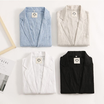 Linen suit young men loose trend new spring and summer thin section business casual solid color cotton and linen single blazer