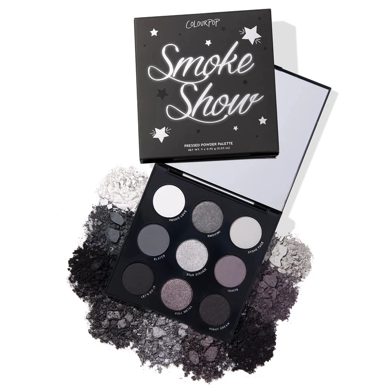 Палетка теней Colourpop Eye Shadow Plate 9 - цвет Kara Bubble ColorPop Black Halloween Smoked Makeup Smoke Show