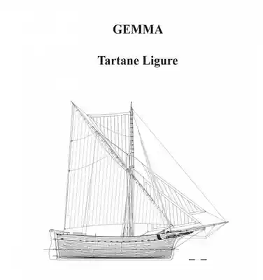 075 LA GEMMA - Tartane ligure 1863 Ship Model Drawing