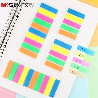 Morning light fluorescent stickers creative instructions stickers transparent PET excellent stickers student color Post-it notes index classification stickers office hand account loose page