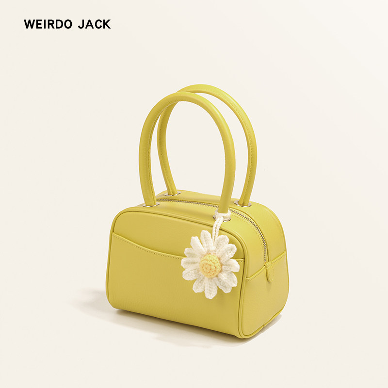 byf@r Boston pillow pack female summer head layer cow leather small square bag small crowdleather handbag bag 2022 new