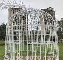 Decoration Park Wrought iron birdcage Large decoration Restaurant Sales Department Landscape Large peacock cage Bird cage Giant cage