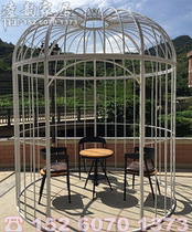 Wrought iron giant leisure decoration King size decoration Hot pot shop Restaurant Park card outdoor large oversized bird cage