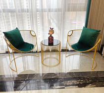 Balcony table and chair three-piece set net red household light luxury small round table Coffee table chair combination Simple courtyard Wrought iron leisure