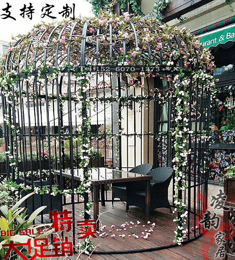 Iron Art Great Size Bird Cage Hotel Dining Room Wedding Bird Cage Coffee Hall Milk Tea Shop Decorated Giant Pendulum Large Bird Cage