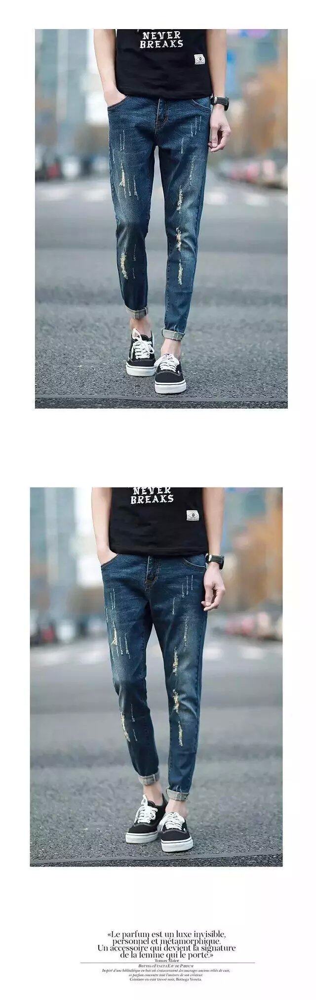 Jeans pour adolescent pieds Slim pour Quatre saisons - Ref 1467073 Image 9