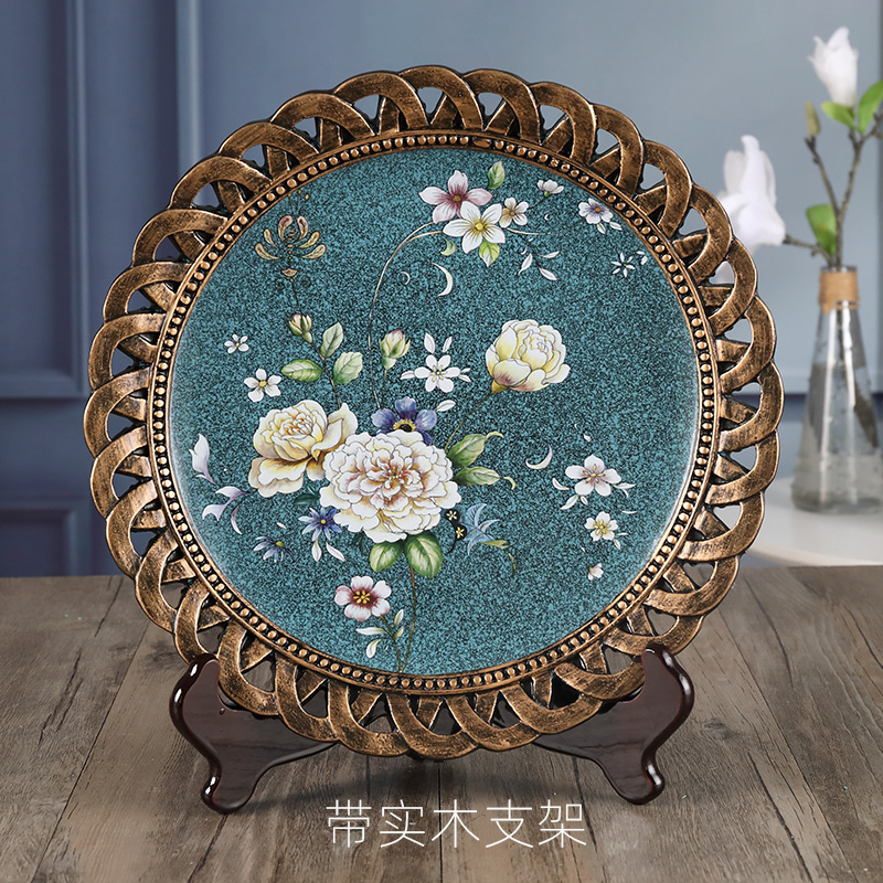 European decorative plate ornaments to look at the plate living room model room Xuanguan American decoration decoration