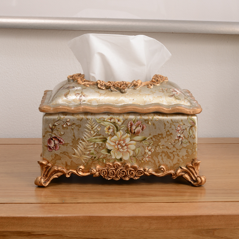 Eurostyle paper towel box hem Living room Retro light extravagant creative extraction style toilet paper box Home containing box Home napkin toilet paper box