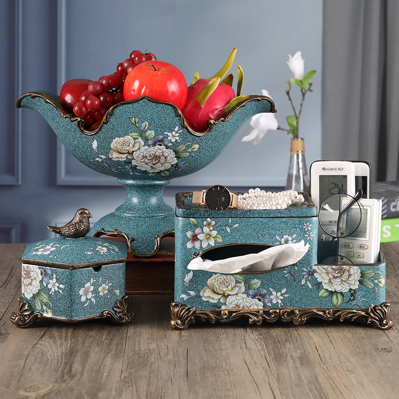 American sanitary paper box European-style creative multifunctional remote control containing box livingroom tea towels box adornment swing pieces