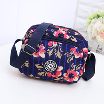 Lady Skew Cross-Pack Tide Canvas Single Shoulder Sloped Satchel Bag Mid Aged Woman Bag Nylon Oxford Cloth Bag Bouquet Bag