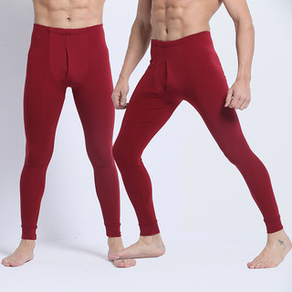 Men's Cotton Pants for Autumn and Winter, Tight-Fitting High-Waisted Thermal Pants, Slim-Fit Thickened Warm Elastic Underwear for Men