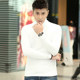 Original autumn Korean style men's bright red turtleneck long-sleeved T-shirt trendy slim casual top bottoming shirt T-shirt