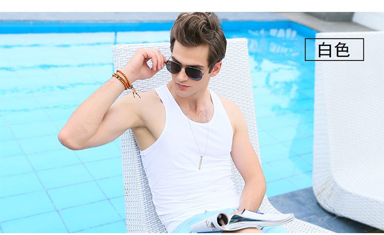 Áo vest nam Summer Slim Solid Color Sports Sports cotton co giãn vest vest nam trẻ trung áo khoác vest nam mỏng