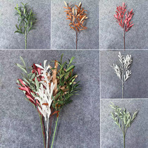 Six-fork olive branch simulation leaf forest wedding wedding wedding hall ceiling decoration road guide flower arrangement Net red beauty Chen landscape