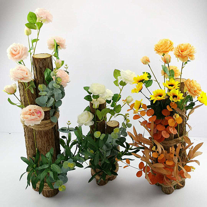 Wedding Botanical Road Leading Wedding Celebration Props Creative Stage Decoration Forest Department Road Leading Bundle Wedding Celebration Wooden Pile Road Citation-Taobao