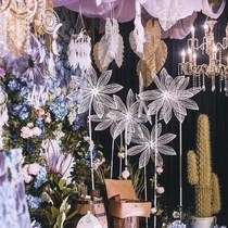 2021 new wedding props wrought iron gentleman Orchid Wedding background props stage decoration pendants