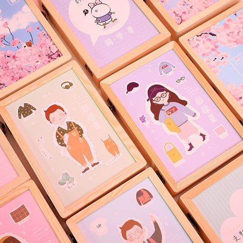 Ретро свежая деревянная коробка, фотоальбом для школьников, отрывной лист, подарок на день рождения