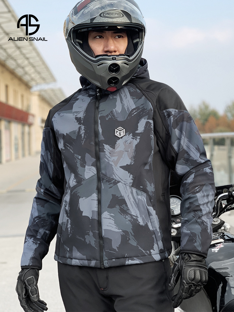 Alien snail autumn and winter motorcycle riding suit male windproof waterproof plus fleece warm knight suit anti-fall motorcycle suit