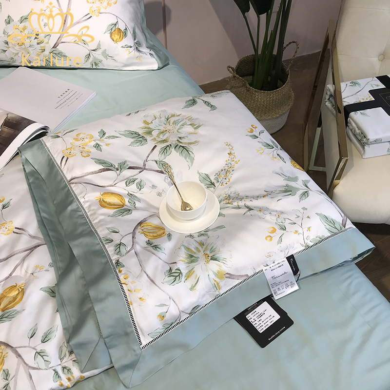 KARLURE high-end tencel satin summer cool by four pieces of ice silk thin section machine washable cool air conditioning by double