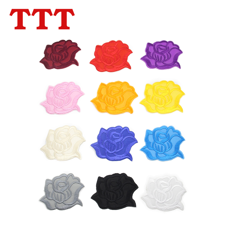 Flowers Colorful Fashion personality Bstick large number Breaking Hole Patch Zhang clothing Dress Decoration DIY Embroidered with flower accessories