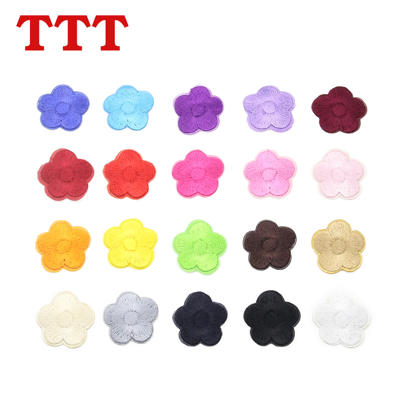 Multi-colored flower-shaped flower cloth stickers Ironing stickers Clothes patches Appliqués Clothing embroidery patches embroidery small subsidies