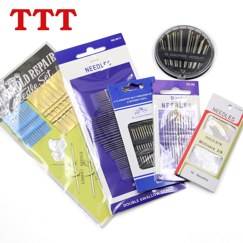 Practical sewing needles sewing clothes quilt needles household gold tail hand sewing needles embroidery needles handmade needles boxed needles DIY