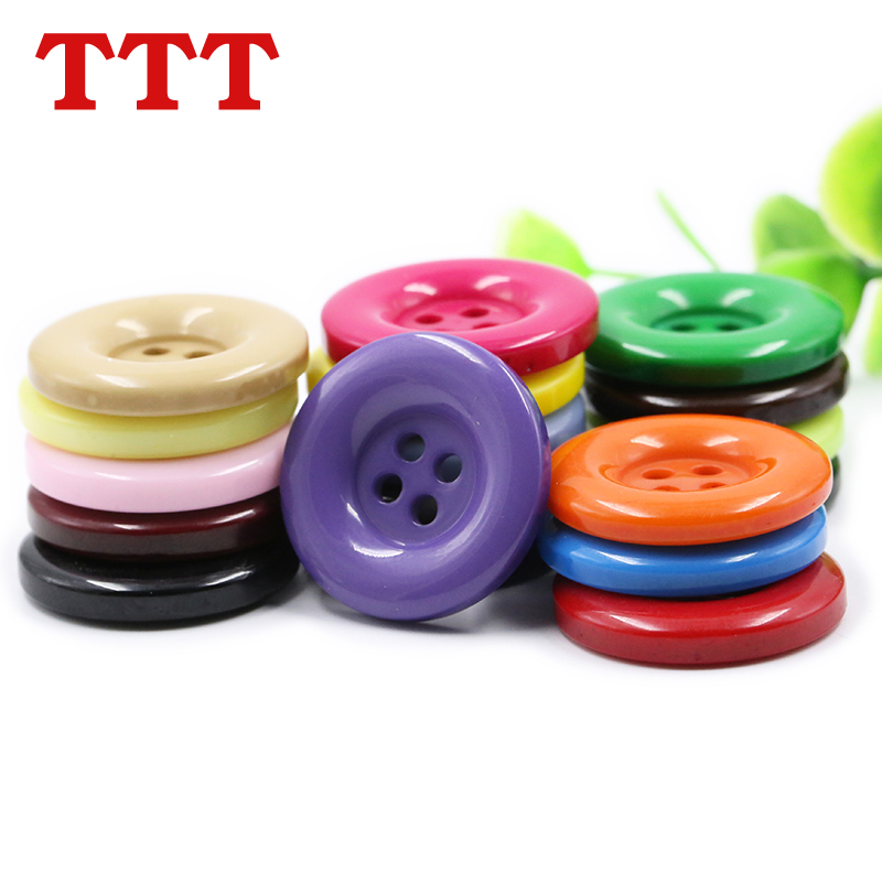 Candy color color resin large round woolen coat button button button suit sweater jacket clothes four eyes button